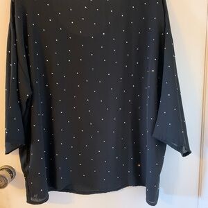 Elegant Black Polka Dot Blouse
